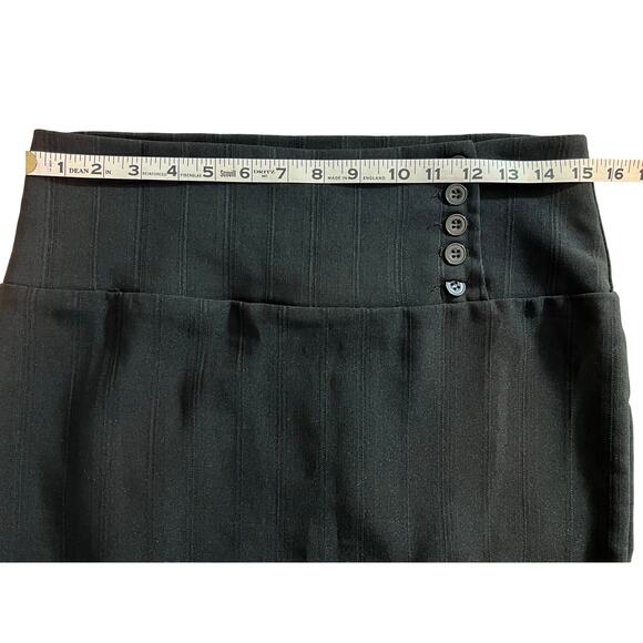 NWT LIME Black Pencil Skirt Women’s Size M Button High Waist Career Office - Picture 10 of 13